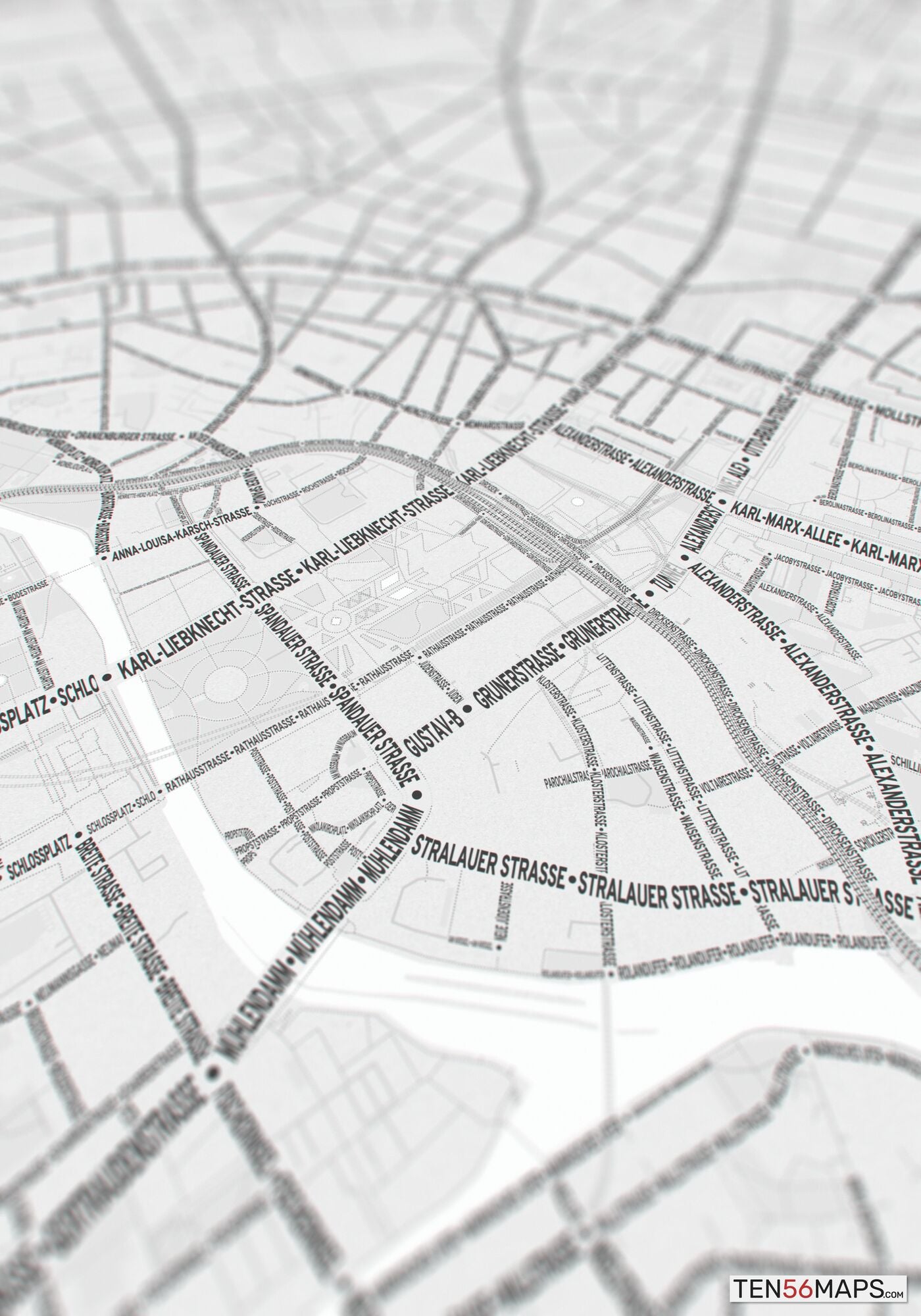 Closeup of print in Gray color scheme