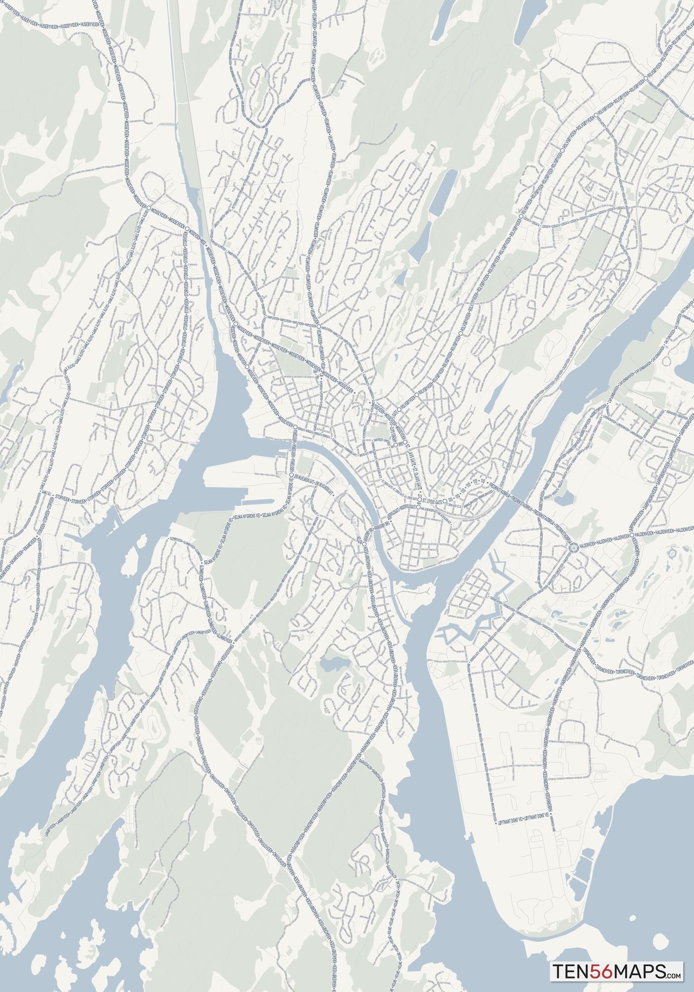 Color Variant Earth - Gray with water in blue, and forest in green.