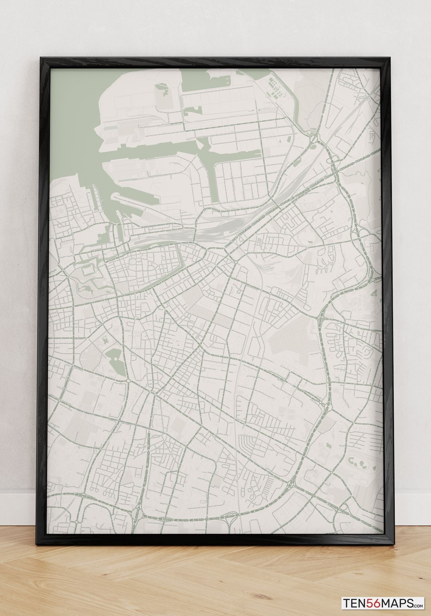 Poster standing on floor in Mint color scheme