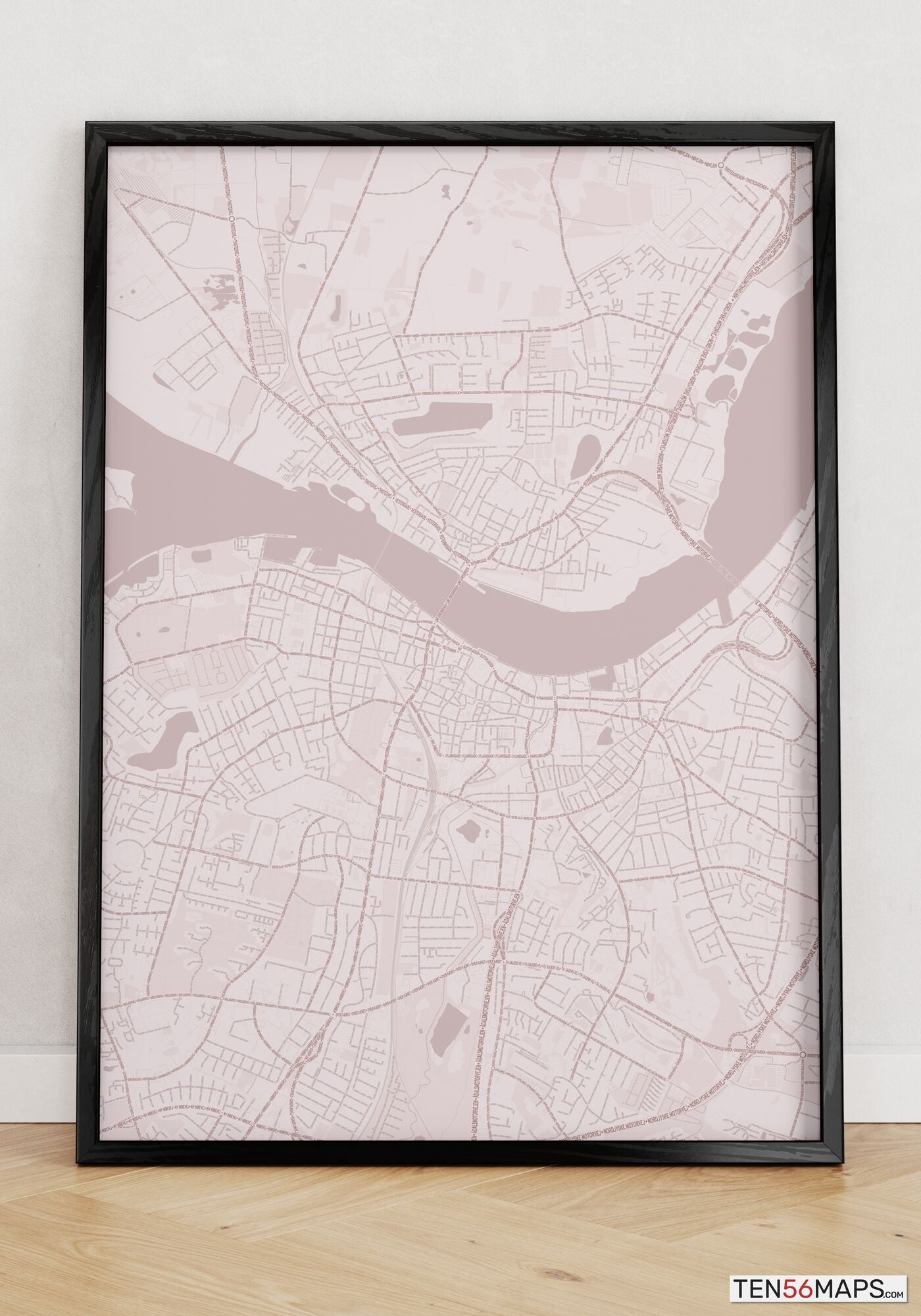 Poster standing on floor in Rose color scheme