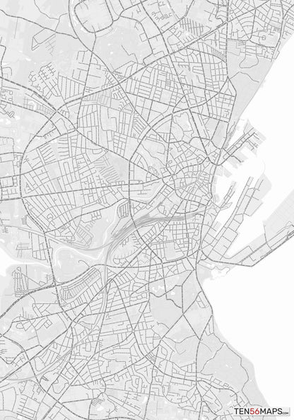 Color Variant Gray - Bright gray with mayor roads on dark gray background.