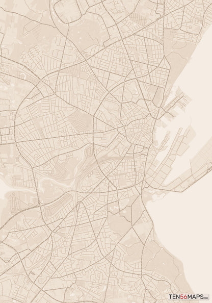 Color Variant Sand - All roads and water in a sand/beige color.