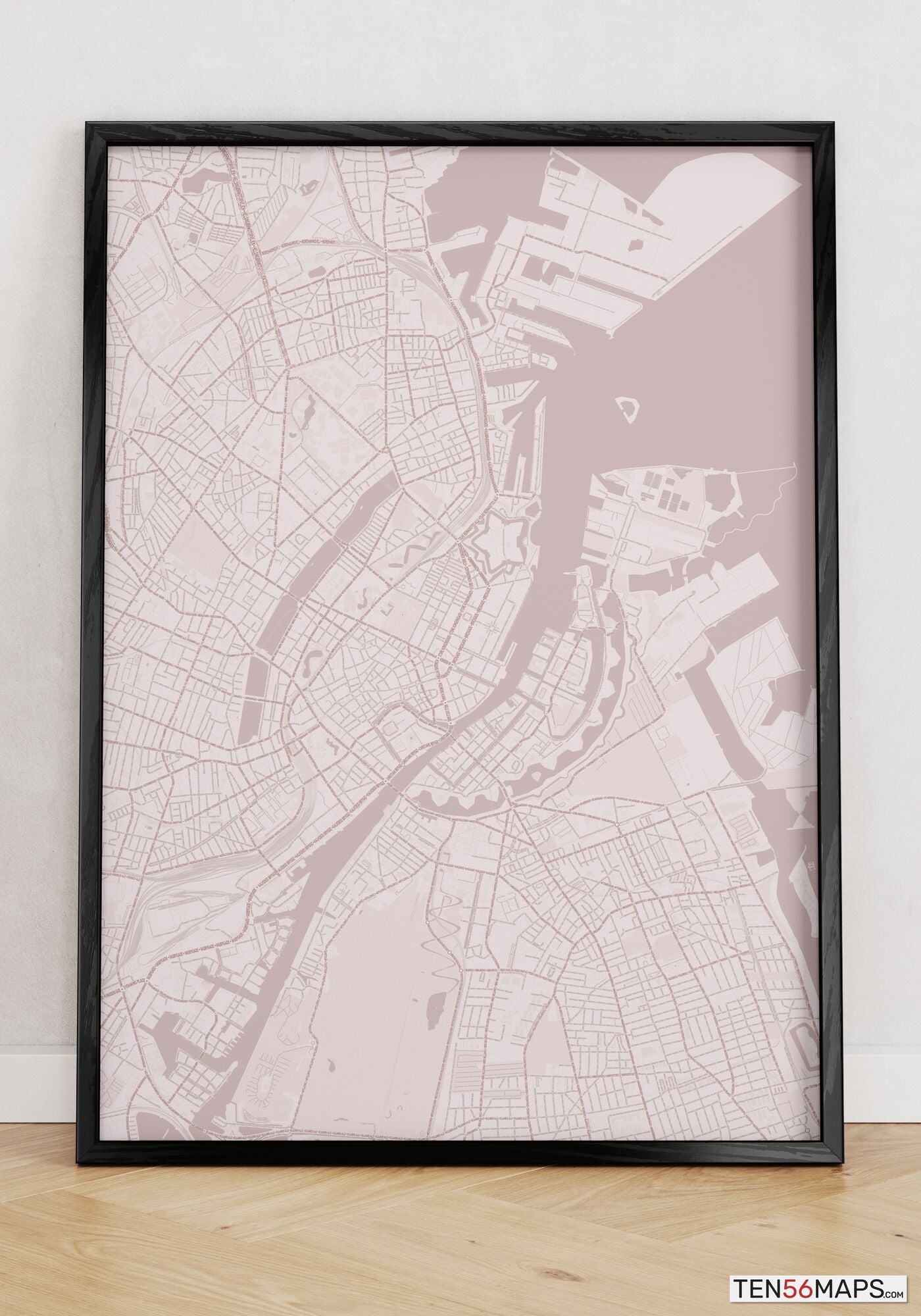 Poster standing on floor in Rose color scheme