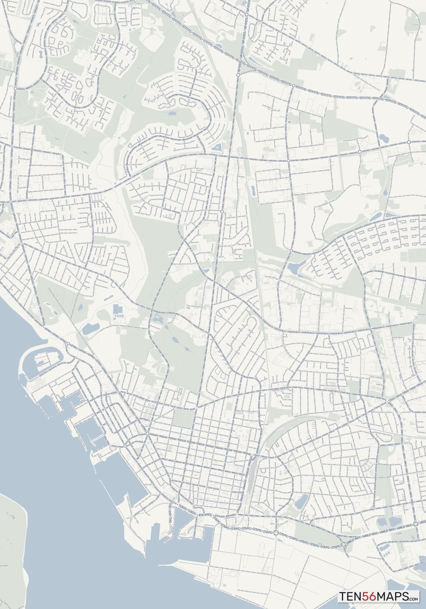 Color Variant Earth - Gray with water in blue, and forest in green.