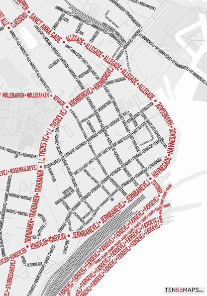 Closeup of map in Ruby color scheme.