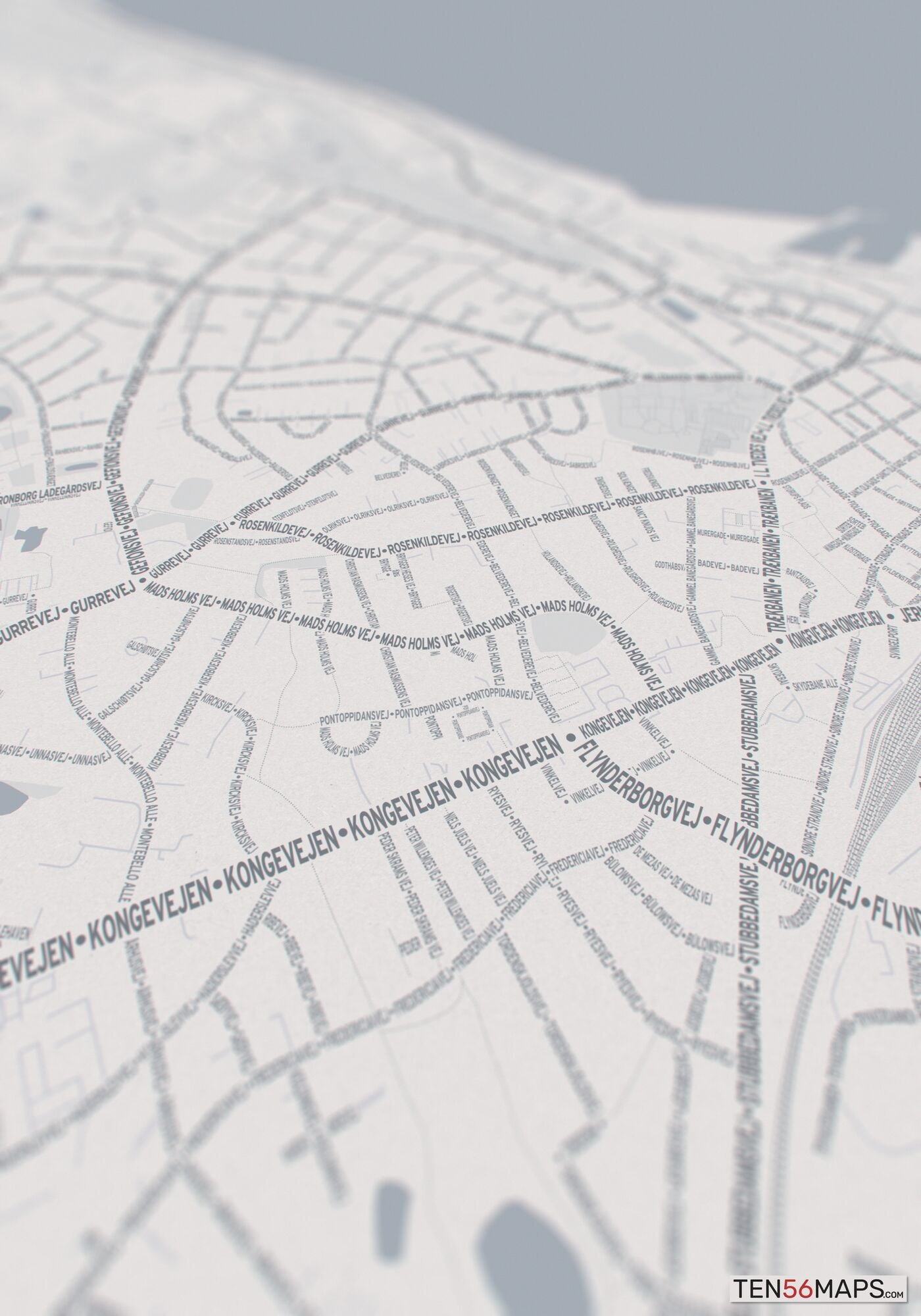 Closeup of print in Steel color scheme