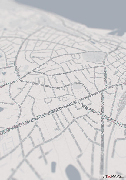 Closeup of print in Steel color scheme