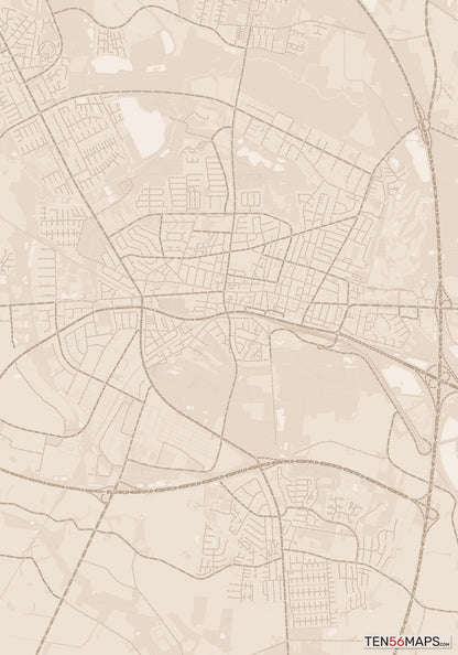 Color Variant Sand - All roads and water in a sand/beige color.