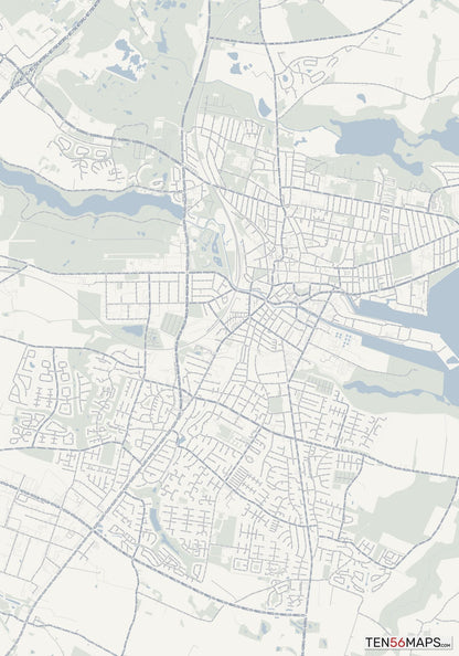 Color Variant Earth - Gray with water in blue, and forest in green.