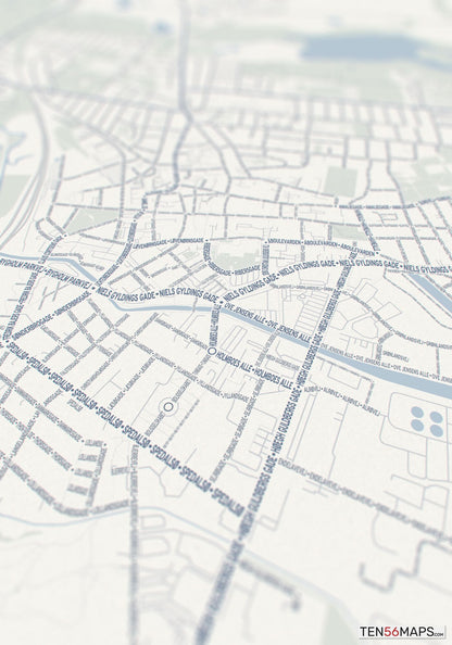 Closeup of print in Earth color scheme