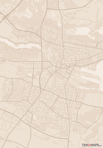 Color Variant Sand - All roads and water in a sand/beige color.