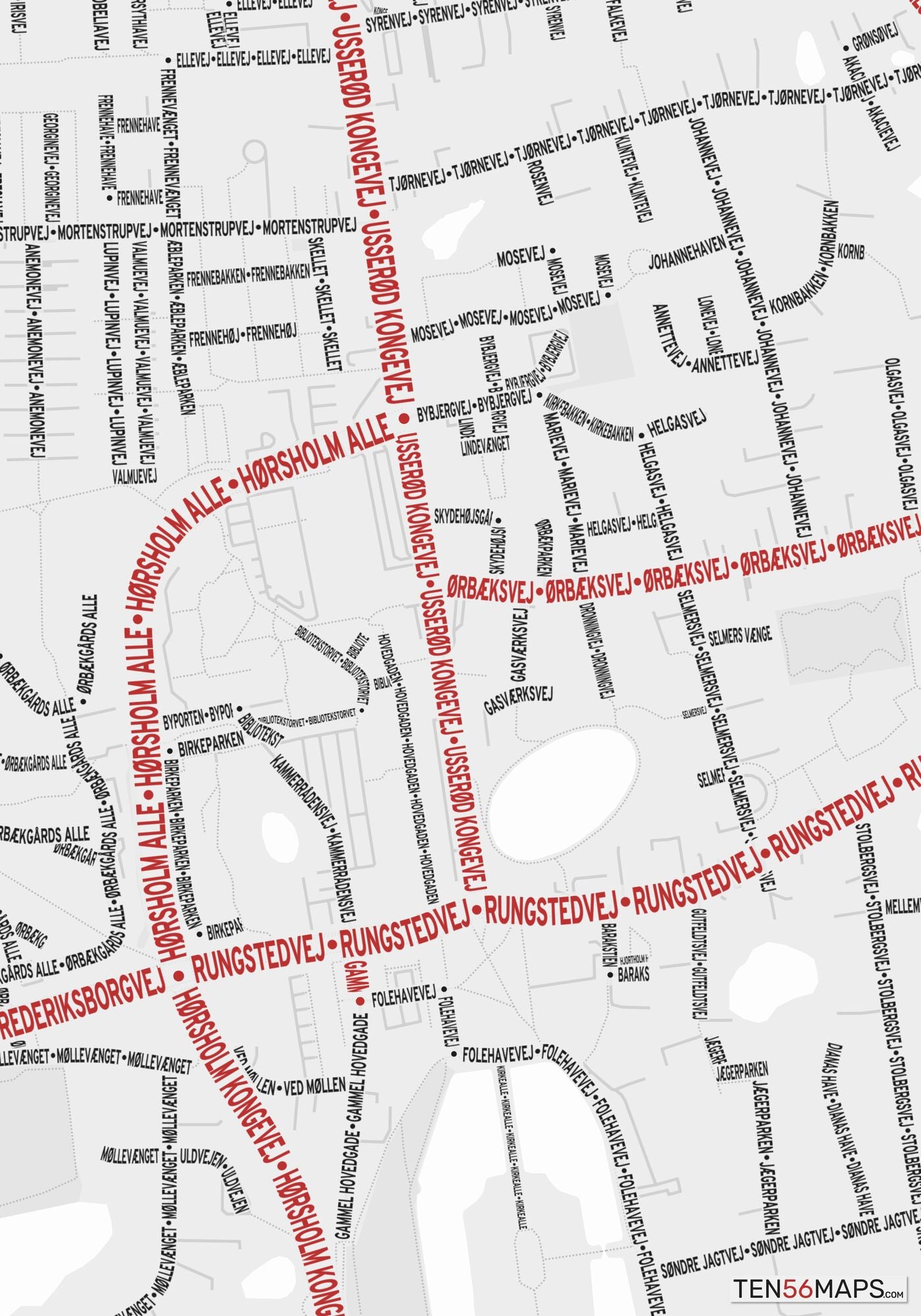 Closeup of map in Ruby color scheme.