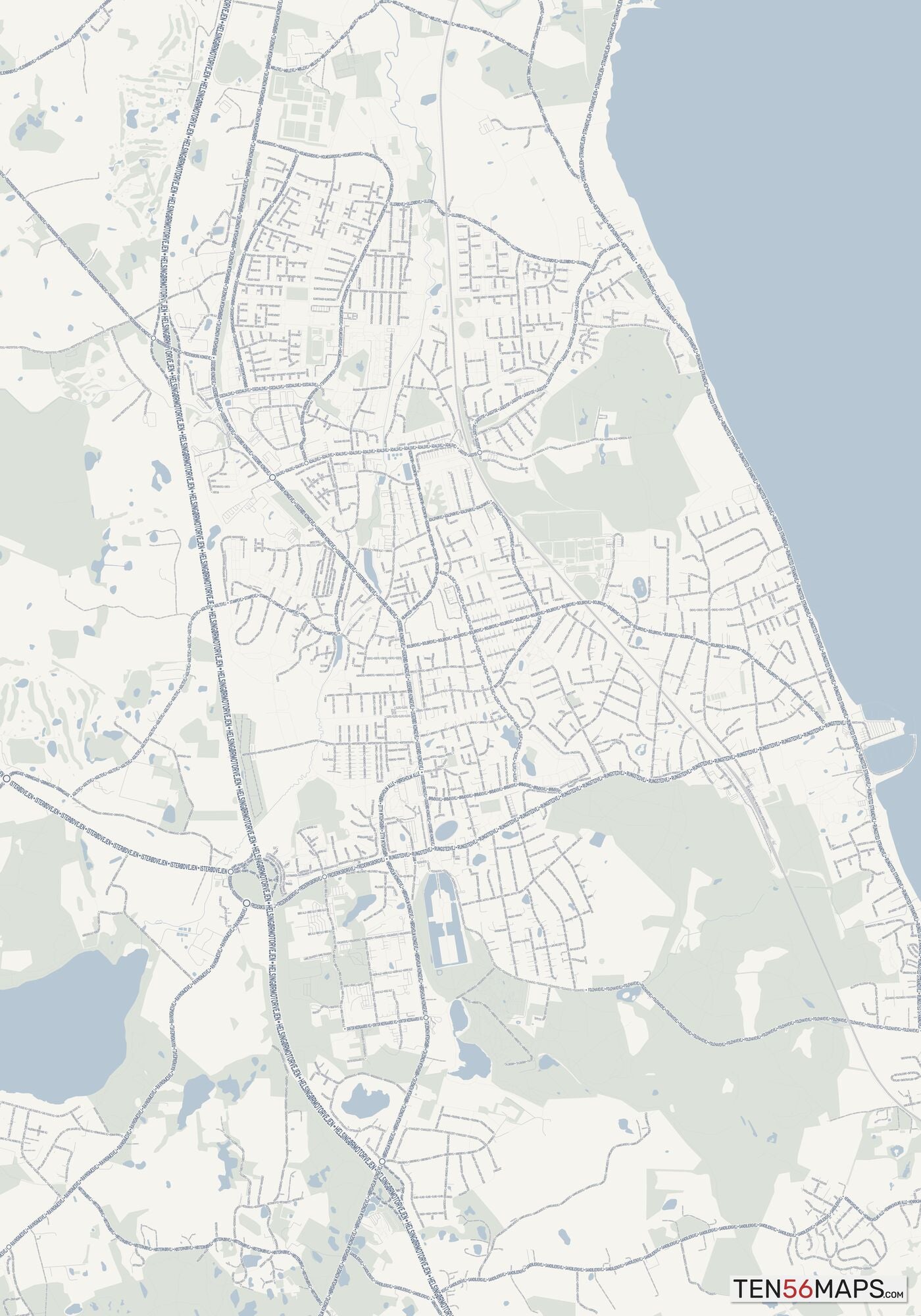 Color Variant Earth - Gray with water in blue, and forest in green.