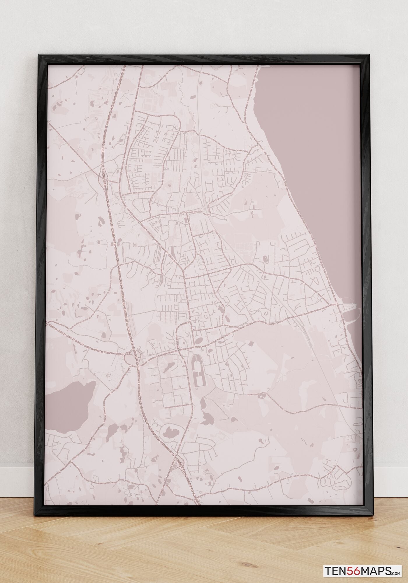 Poster standing on floor in Rose color scheme