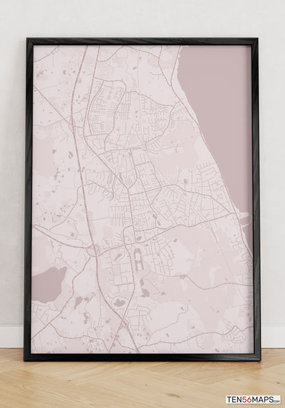 Poster standing on floor in Rose color scheme