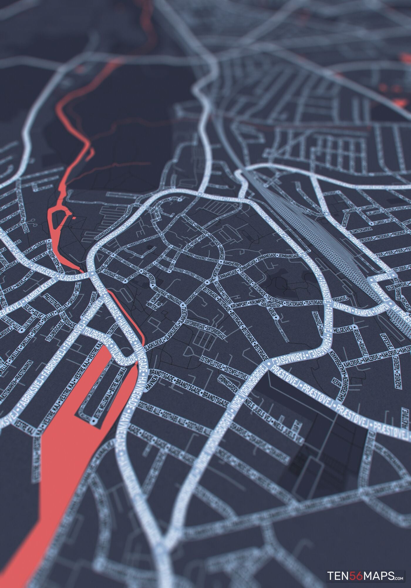 Closeup of print in Royal color scheme