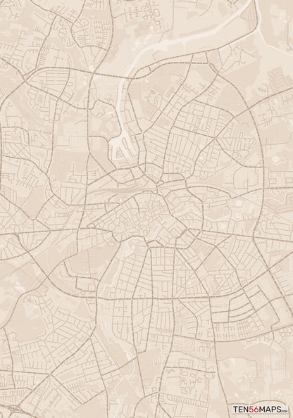 Color Variant Sand - All roads and water in a sand/beige color.