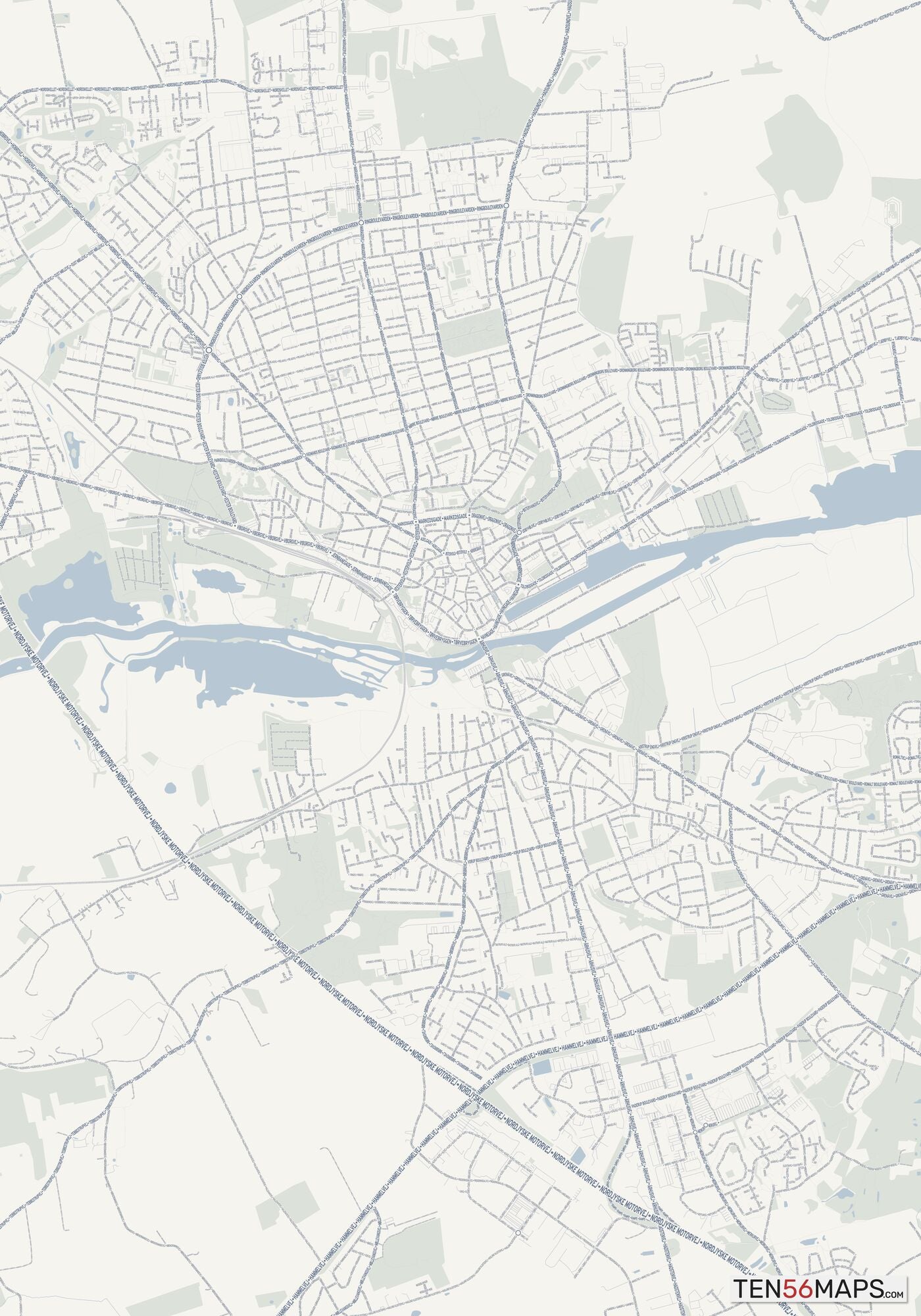Color Variant Earth - Gray with water in blue, and forest in green.