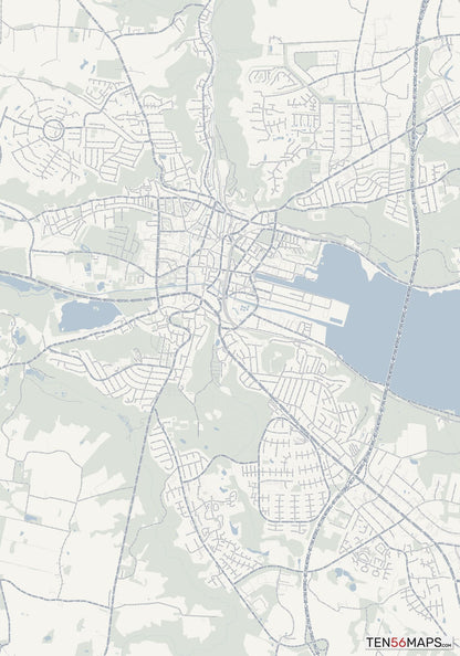 Color Variant Earth - Gray with water in blue, and forest in green.