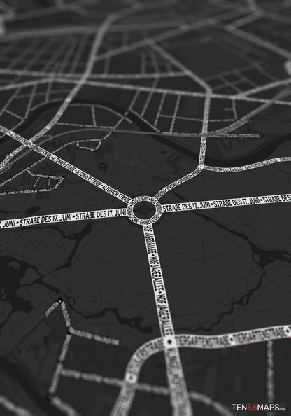 Closeup of print in Onyx color scheme