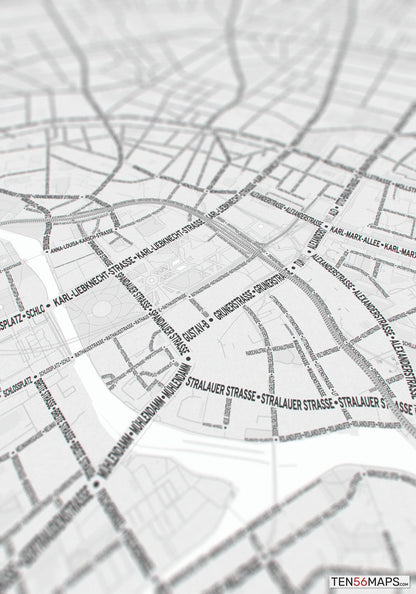 Closeup of print in Gray color scheme