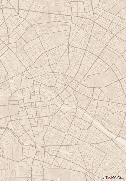 Color Variant Sand - All roads and water in a sand/beige color.