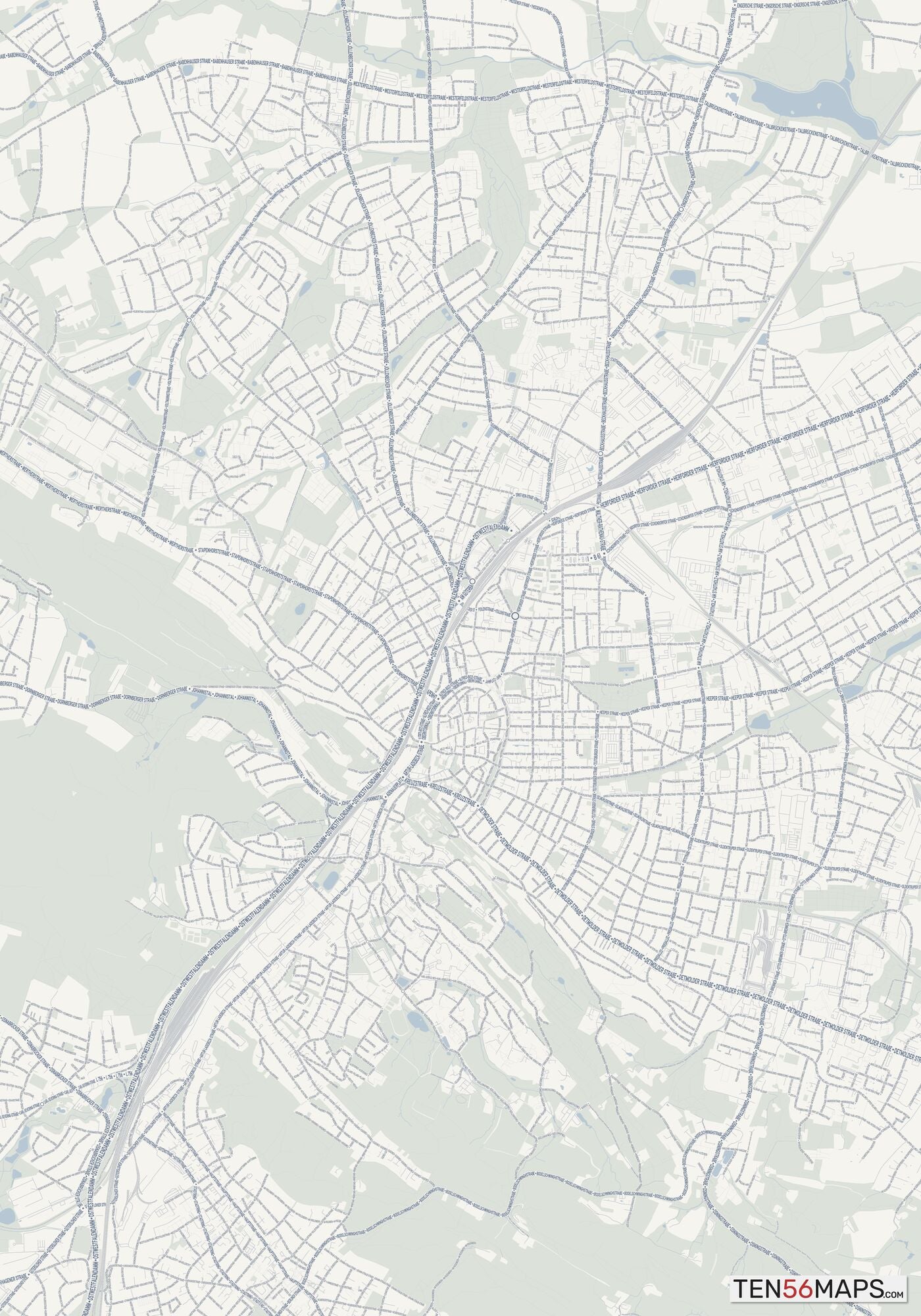 Color Variant Earth - Gray with water in blue, and forest in green.
