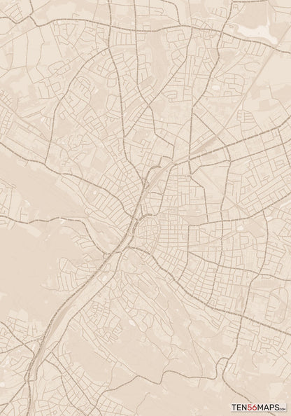 Color Variant Sand - All roads and water in a sand/beige color.