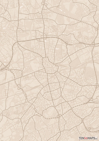 Color Variant Sand - All roads and water in a sand/beige color.