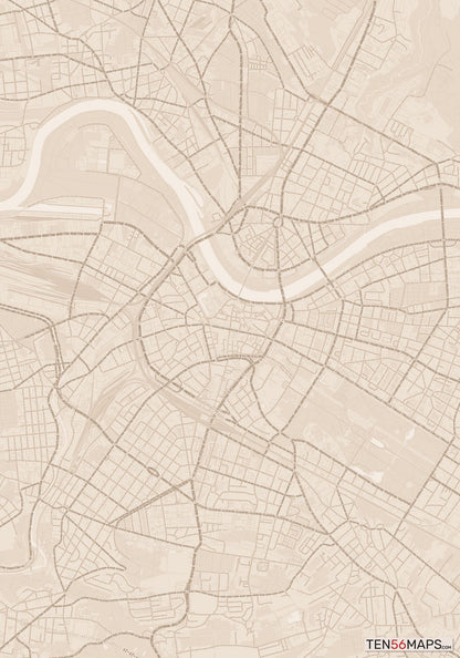 Color Variant Sand - All roads and water in a sand/beige color.