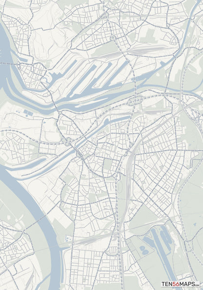 Color Variant Earth - Gray with water in blue, and forest in green.