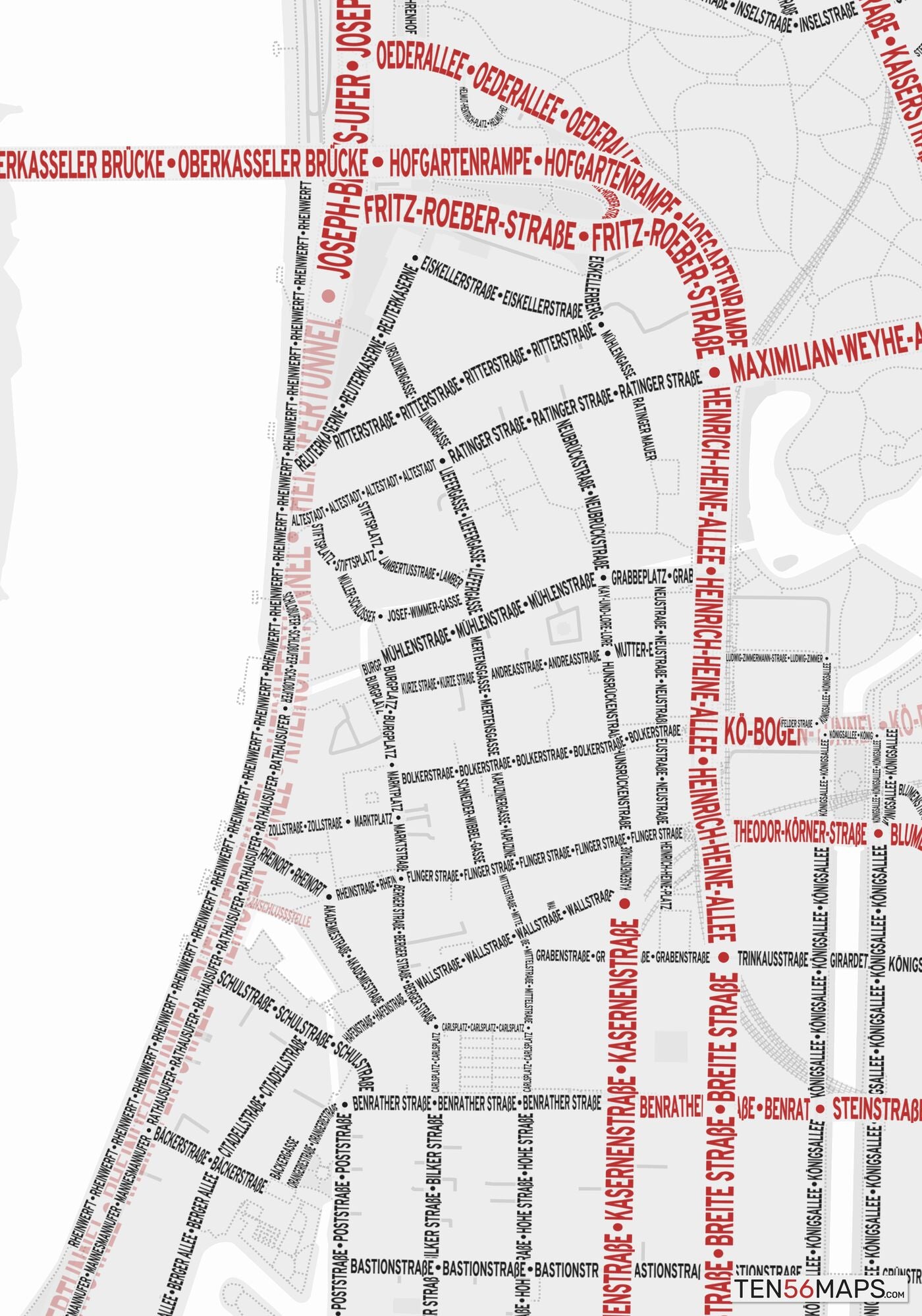 Closeup of map in Ruby color scheme.