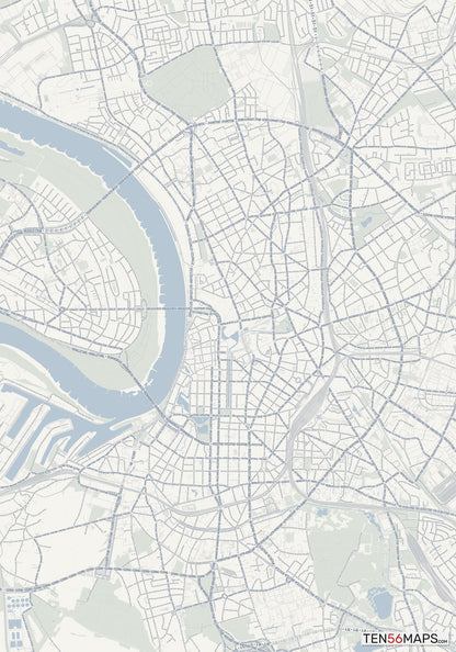 Color Variant Earth - Gray with water in blue, and forest in green.