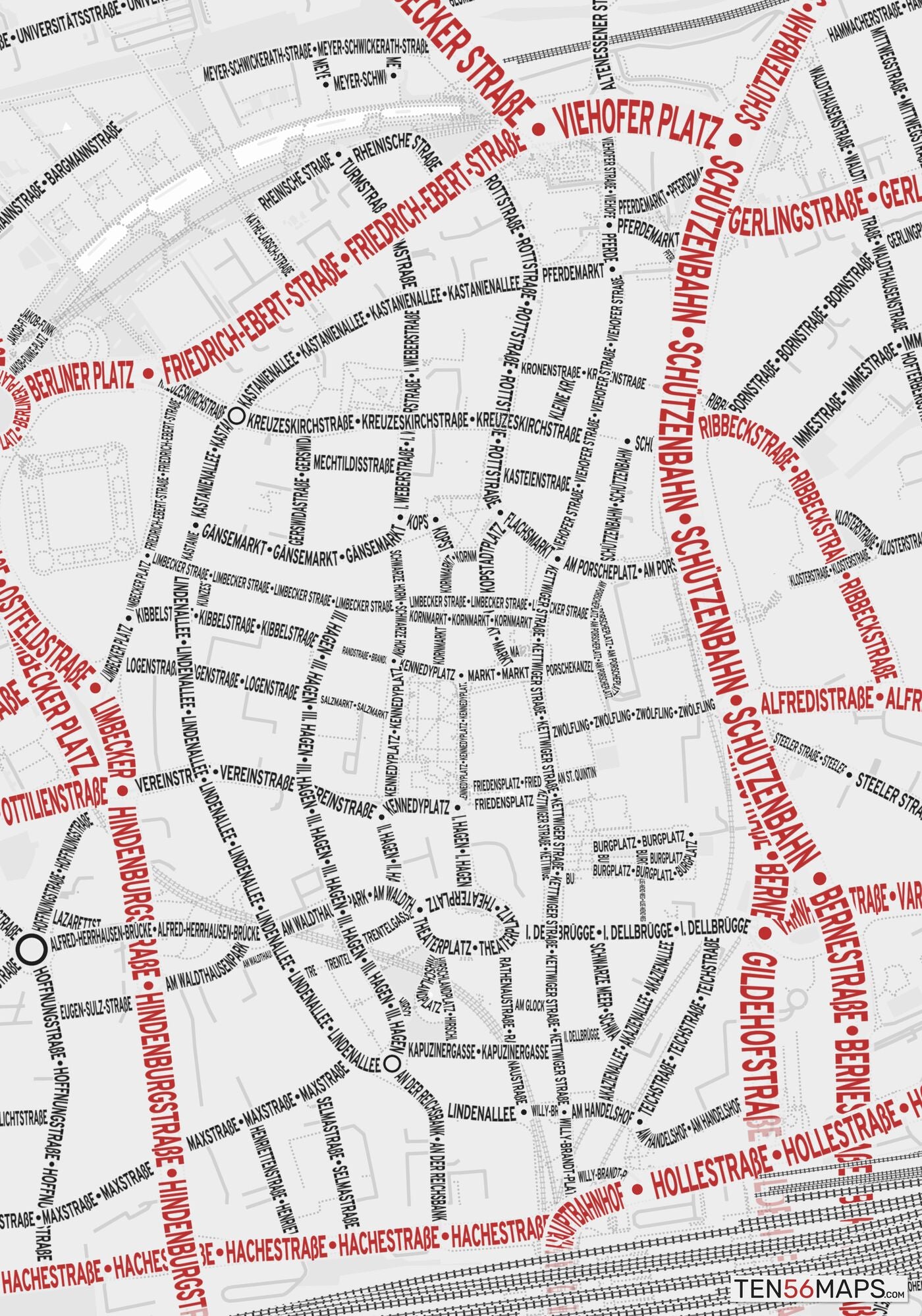 Closeup of map in Ruby color scheme.