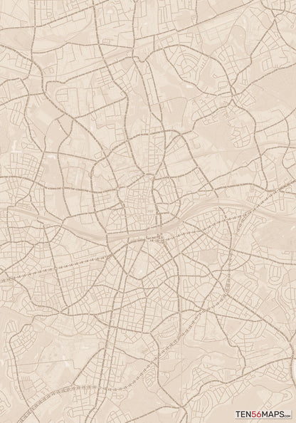 Color Variant Sand - All roads and water in a sand/beige color.