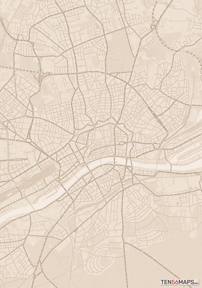 Color Variant Sand - All roads and water in a sand/beige color.