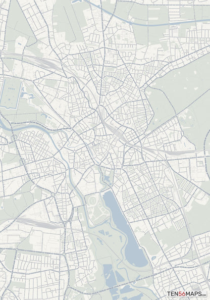 Color Variant Earth - Gray with water in blue, and forest in green.