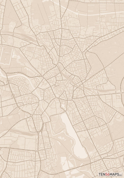 Color Variant Sand - All roads and water in a sand/beige color.