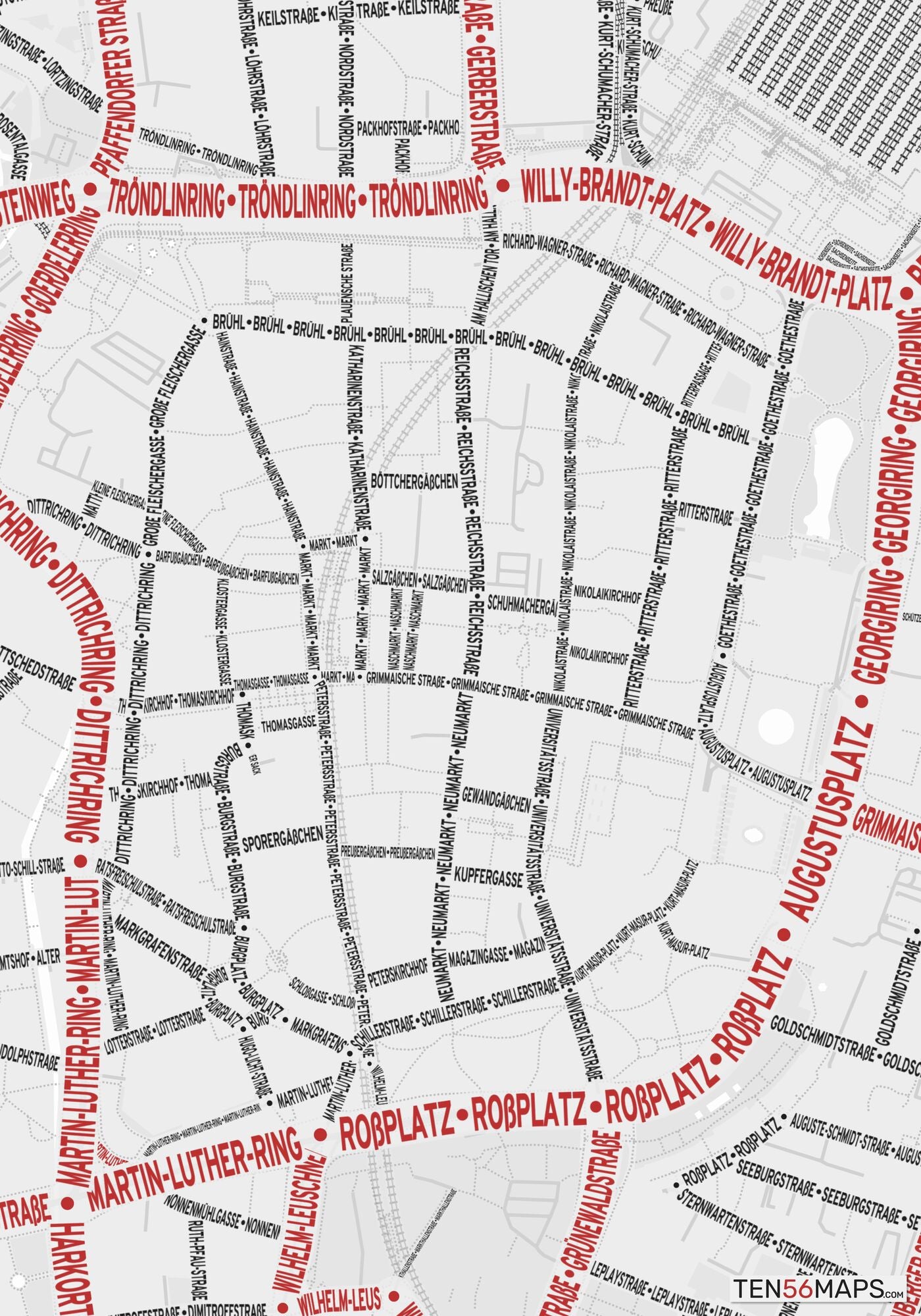 Closeup of map in Ruby color scheme.