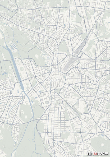 Color Variant Earth - Gray with water in blue, and forest in green.