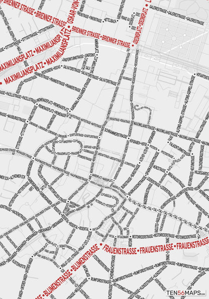 Closeup of map in Ruby color scheme.
