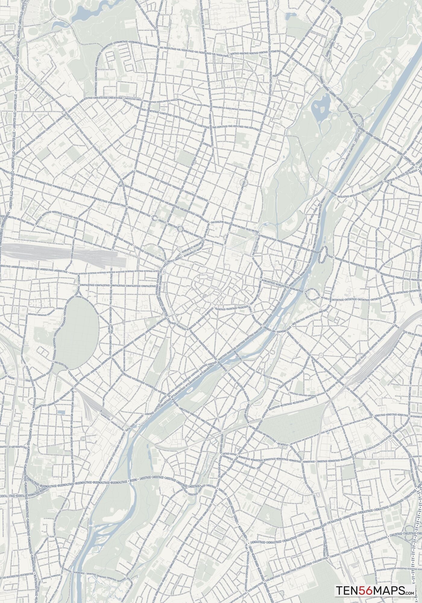 Color Variant Earth - Gray with water in blue, and forest in green.