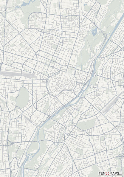 Color Variant Earth - Gray with water in blue, and forest in green.