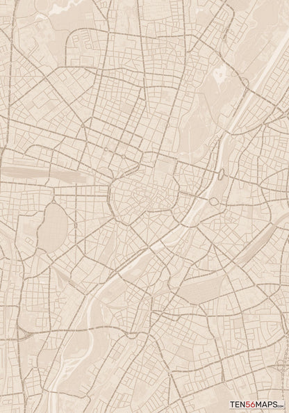 Color Variant Sand - All roads and water in a sand/beige color.