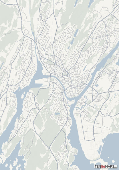 Color Variant Earth - Gray with water in blue, and forest in green.