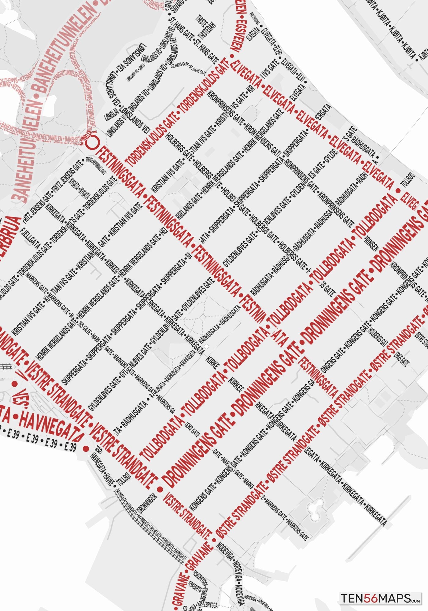 Closeup of map in Ruby color scheme.