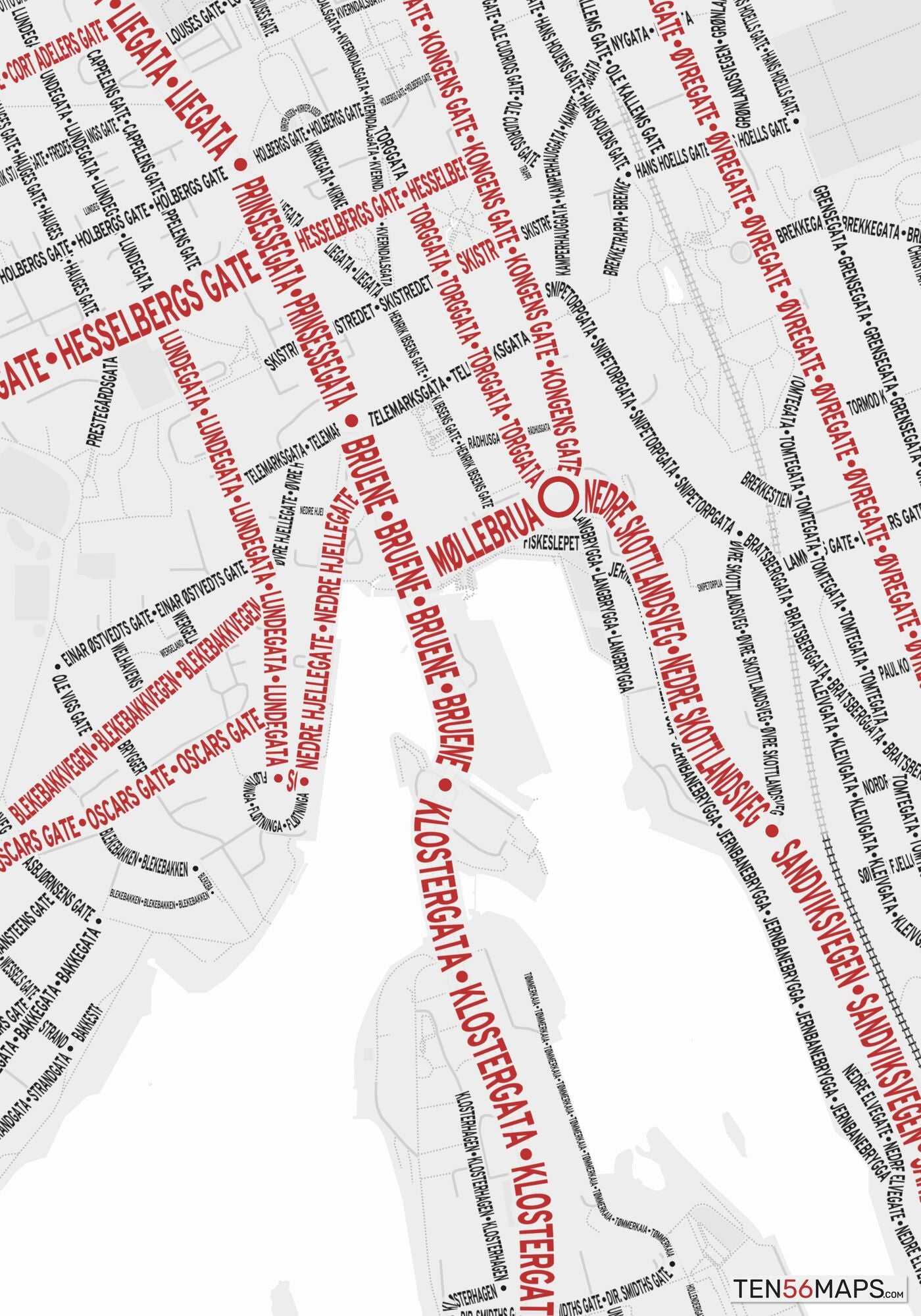 Closeup of map in Ruby color scheme.