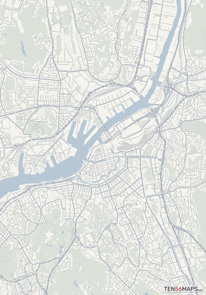 Color Variant Earth - Gray with water in blue, and forest in green.