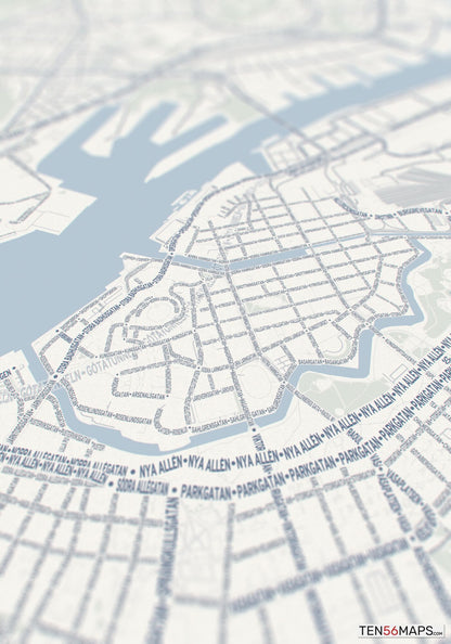 Closeup of print in Earth color scheme