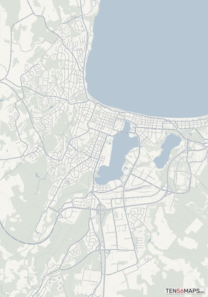 Color Variant Earth - Gray with water in blue, and forest in green.